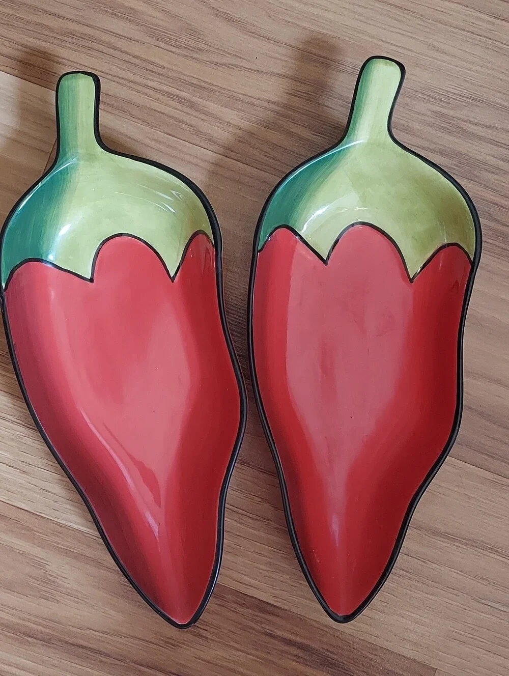 Chili Fiesta Serving Dish Bowl Clay Art South San Francisco Red Pepper 10x4